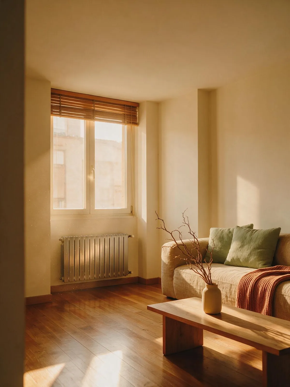 Salón de una vivienda en Burgos limpio y con luz natural